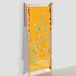 Deckchair with yellow fabric with floral pattern